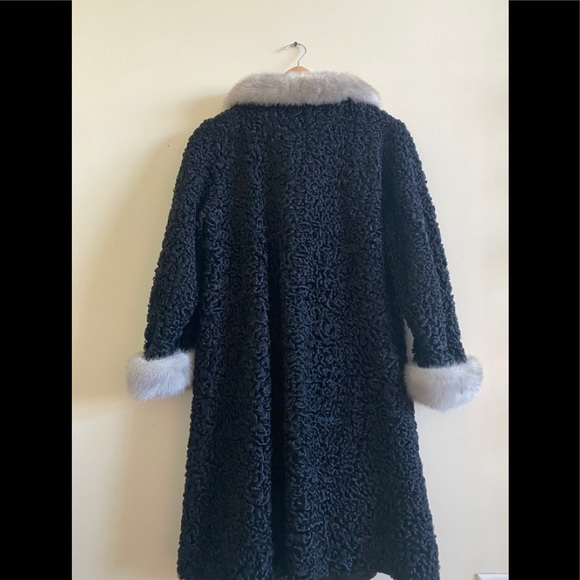 Vintage Schiaparelli Paris Mink Persian Lamb Coat - Picture 2 of 11